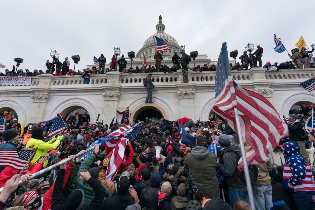 Rioters at the United States Capitol Building